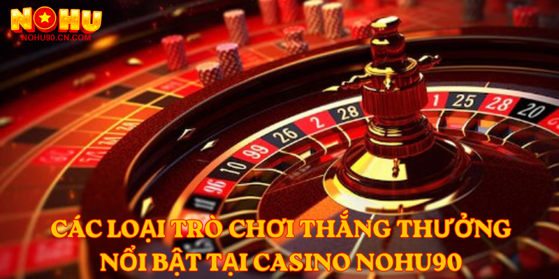 Các loại trò chơi thắng thưởng nổi bật tại Casino nohu90